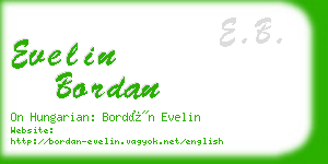 evelin bordan business card